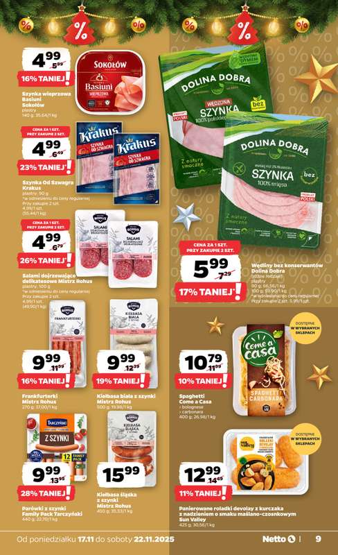 Netto - gazetka promocyjna Gazetka Spożywcza od poniedziałku 17.11 do soboty 22.11 - strona 9