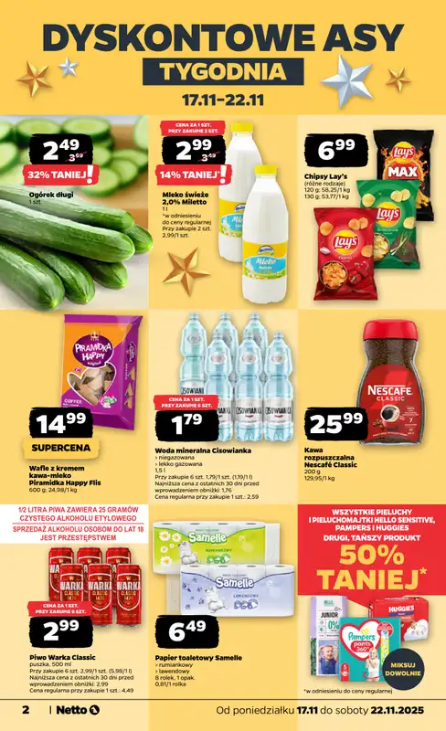 Netto - gazetka promocyjna Gazetka Spożywcza od poniedziałku 17.11 do soboty 22.11 - strona 2