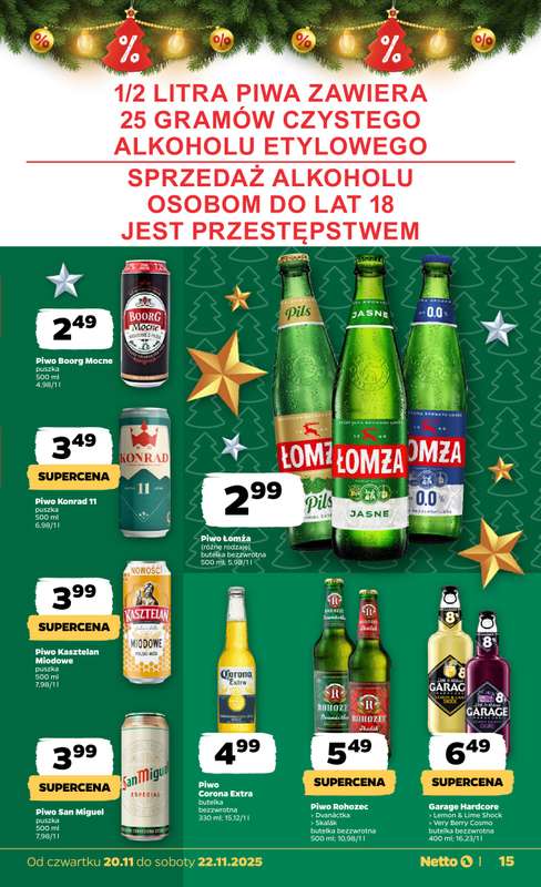 Netto - gazetka promocyjna Gazetka Spożywcza od czwartku 20.11 do soboty 22.11 - strona 15