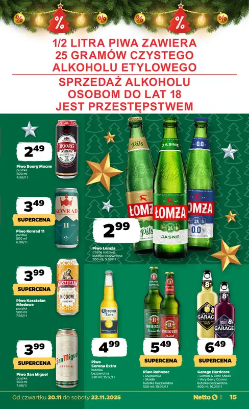 Netto - gazetka promocyjna Gazetka Spożywcza od czwartku 20.11 do soboty 22.11 - strona 15