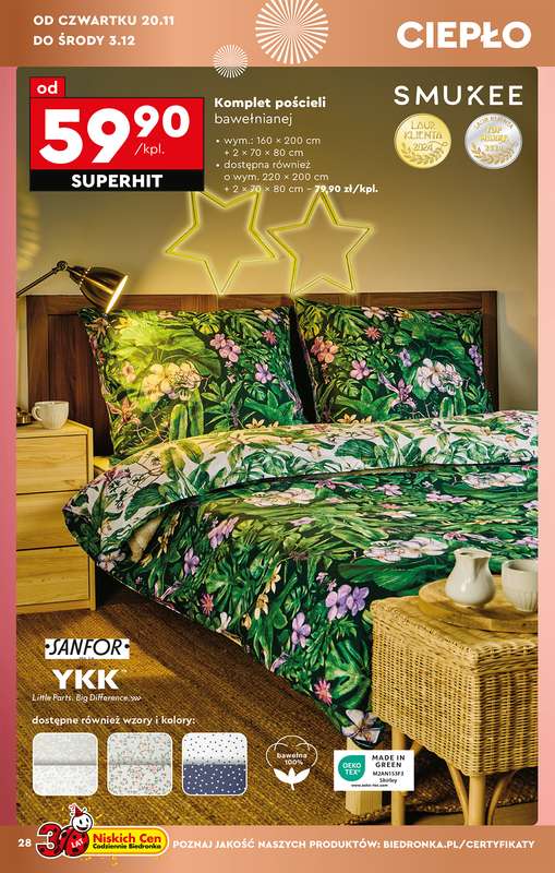 Biedronka - gazetka promocyjna Okazje tygodnia od 15.11 od soboty 15.11 do środy 03.12 - strona 30