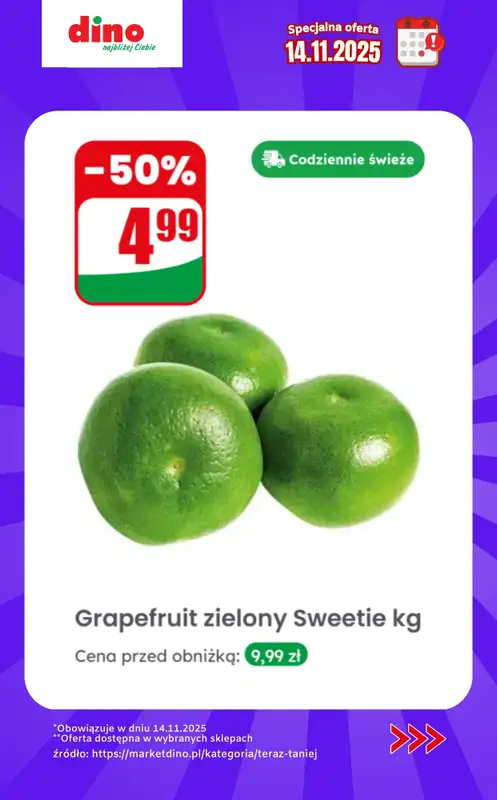 Dino - gazetka promocyjna Specjalna oferta na 14.11.2025 - promocje spoza gazetki od piątku 14.11 do piątku 14.11 - strona 7