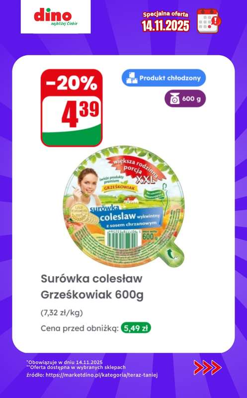 Dino - gazetka promocyjna Specjalna oferta na 14.11.2025 - promocje spoza gazetki od piątku 14.11 do piątku 14.11 - strona 10