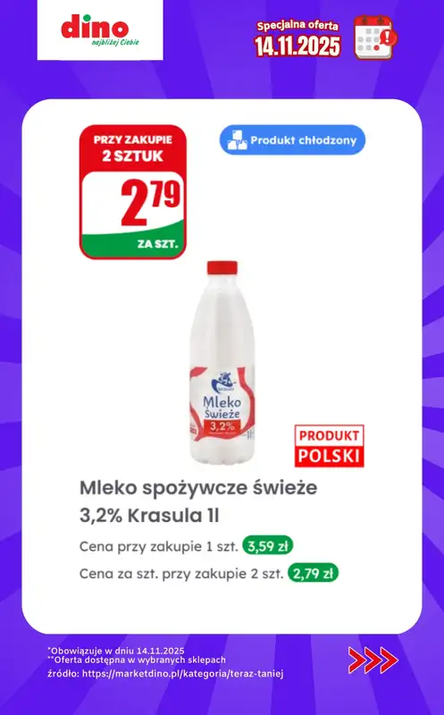 Dino - gazetka promocyjna Specjalna oferta na 14.11.2025 - promocje spoza gazetki od piątku 14.11 do piątku 14.11 - strona 3