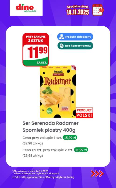 Dino - gazetka promocyjna Specjalna oferta na 14.11.2025 - promocje spoza gazetki od piątku 14.11 do piątku 14.11 - strona 4