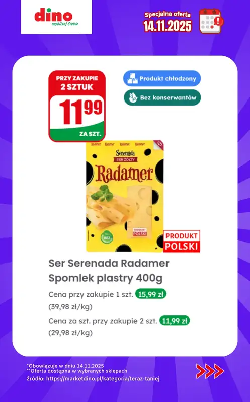 Dino - gazetka promocyjna Specjalna oferta na 14.11.2025 - promocje spoza gazetki od piątku 14.11 do piątku 14.11 - strona 4