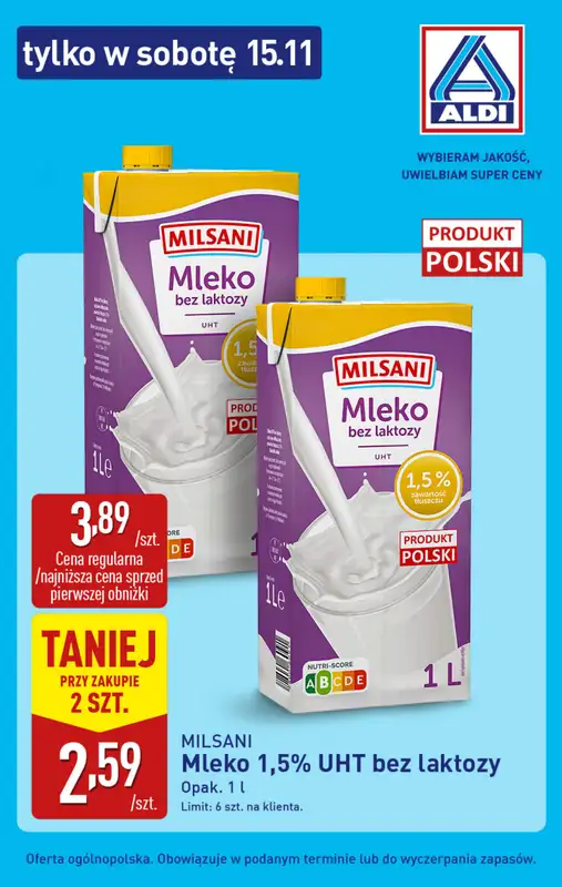 Aldi - gazetka promocyjna Super oferty na sobotę! od soboty 15.11 do soboty 15.11 - strona 5
