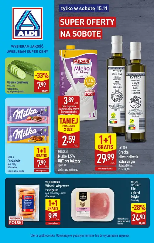 Aldi - gazetka promocyjna Super oferty na sobotę!  