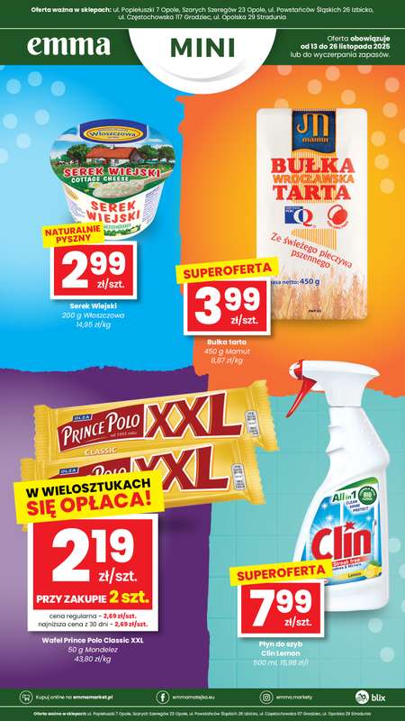 emma MARKET - gazetka promocyjna Plakaty promocyjne Mini od piątku 14.11 do środy 26.11