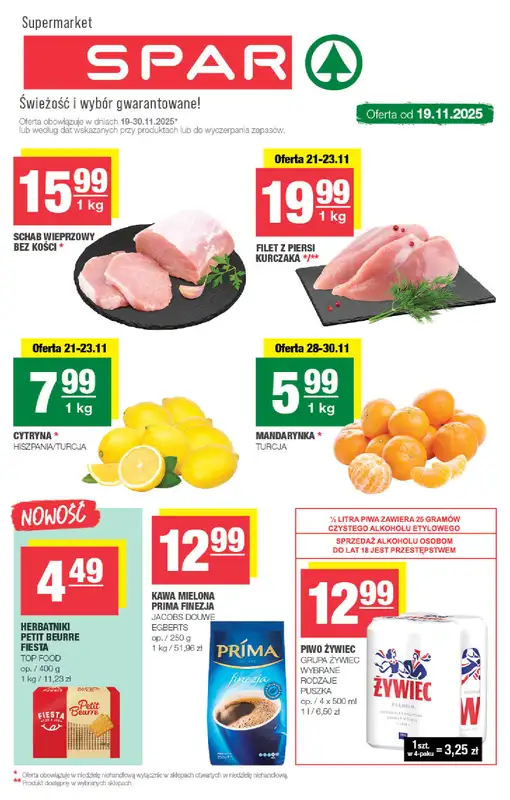 SPAR - gazetka promocyjna Gazetka Spar od środy 19.11 do niedzieli 30.11