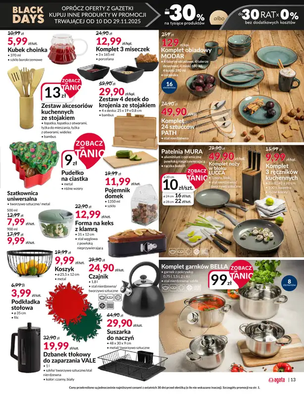 Salony Agata - gazetka promocyjna OLSZTYN: SALONY AGATA Wielkie Otwarcie Już 20.11! od czwartku 20.11 do soboty 29.11 - strona 13