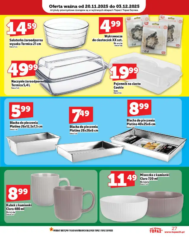 TOPAZ - gazetka promocyjna Gazetka od czwartku 20.11 do środy 26.11 - strona 27