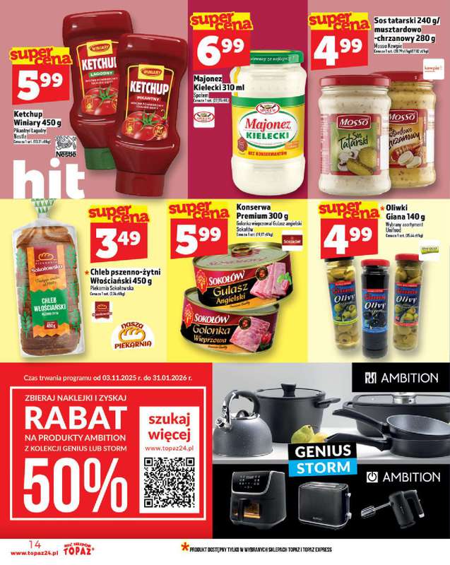 TOPAZ - gazetka promocyjna Gazetka od czwartku 20.11 do środy 26.11 - strona 14