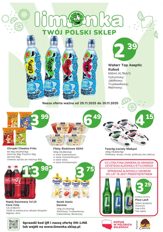 Limonka - gazetka promocyjna Gazetka od czwartku 20.11 do niedzieli 30.11