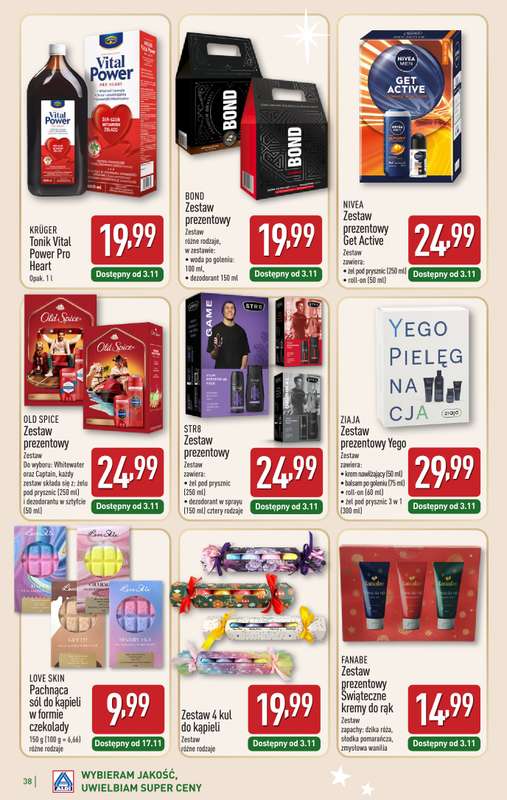 Aldi - gazetka promocyjna Wyjątkowe prezenty w super cenach! od poniedziałku 17.11 do soboty 22.11 - strona 38