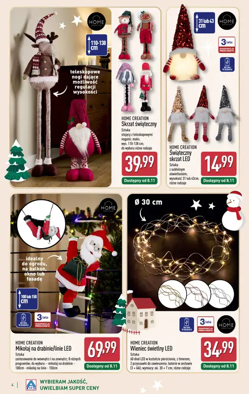 Aldi - gazetka promocyjna Wyjątkowe prezenty w super cenach! od poniedziałku 17.11 do soboty 22.11 - strona 4