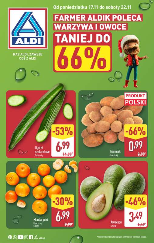 Aldi - gazetka promocyjna Farmer Aldik poleca! od poniedziałku 17.11 do soboty 22.11