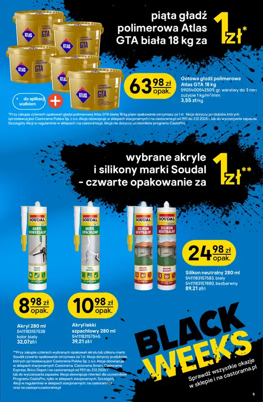 Castorama - gazetka promocyjna Black Weeks od środy 19.11 do wtorku 02.12 - strona 5