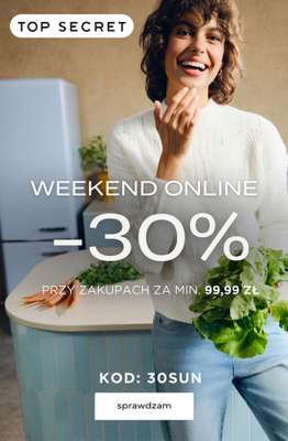 Top Secret - gazetka promocyjna -30% na wszystko przy zakupach za min. 99,99 zł od soboty 15.11 do poniedziałku 17.11