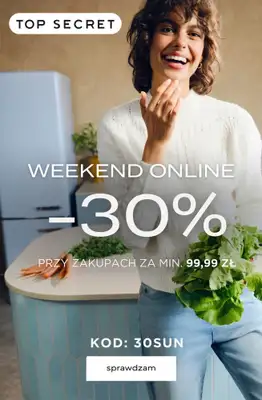 Top Secret - gazetka promocyjna -30% na wszystko przy zakupach za min. 99,99 zł od soboty 15.11 do poniedziałku 17.11