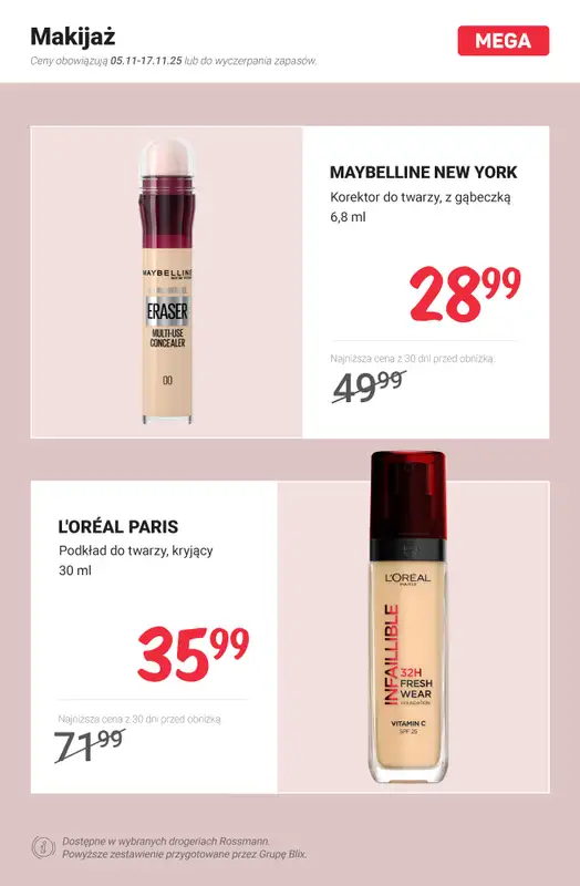 Rossmann - gazetka promocyjna MEGA promocje - ostatnia szansa! od soboty 15.11 do poniedziałku 17.11 - strona 7
