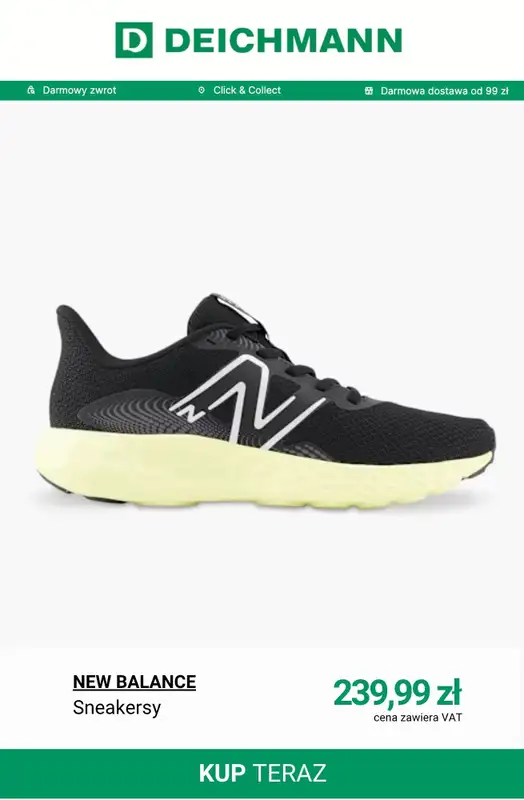 Deichmann - gazetka promocyjna Sneakersy damskie New Balance od soboty 15.11  - strona 8