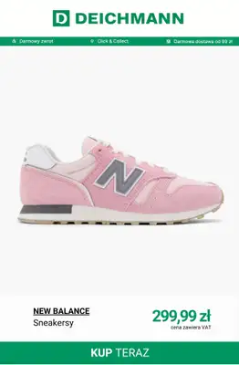 Deichmann - gazetka promocyjna Sneakersy damskie New Balance od soboty 15.11  - strona 6