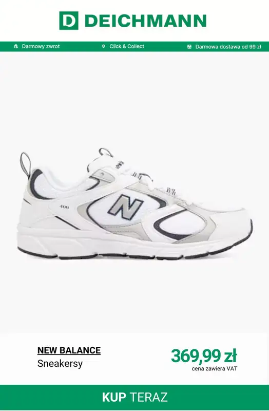 Deichmann - gazetka promocyjna Sneakersy damskie New Balance od soboty 15.11  - strona 2