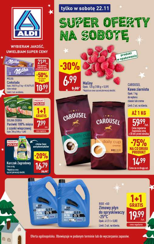 Aldi - gazetka promocyjna Super oferty na sobotę! od soboty 22.11 do soboty 22.11