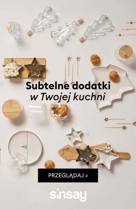 Sinsay - gazetka promocyjna Subtelne dodatki do Twojej kuchni od soboty 15.11 do piątku 21.11