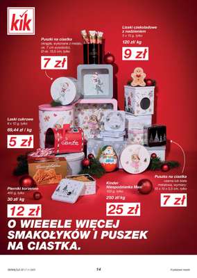 KiK - gazetka promocyjna Gazetka od poniedziałku 17.11 do środy 24.12 - strona 14