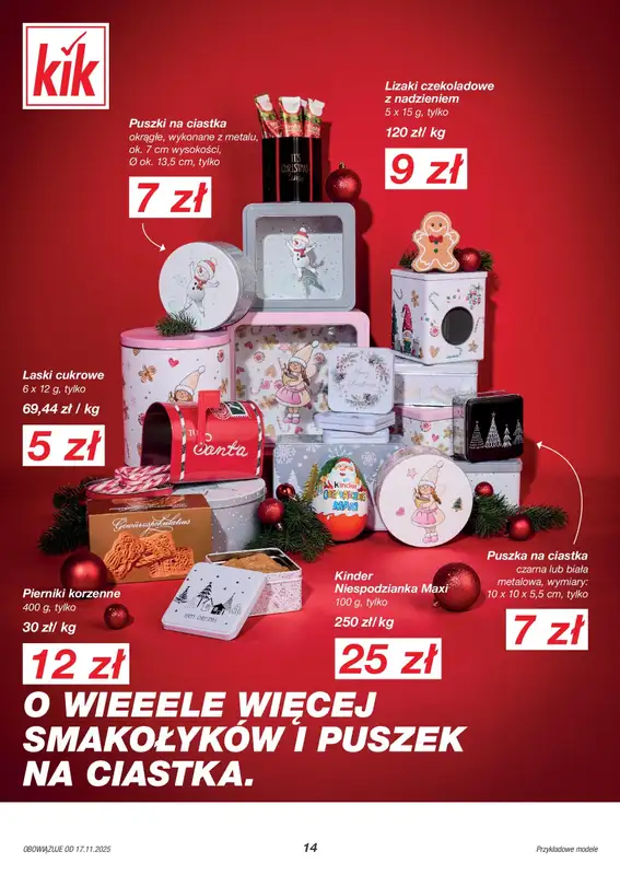 KiK - gazetka promocyjna Gazetka od poniedziałku 17.11 do środy 24.12 - strona 14