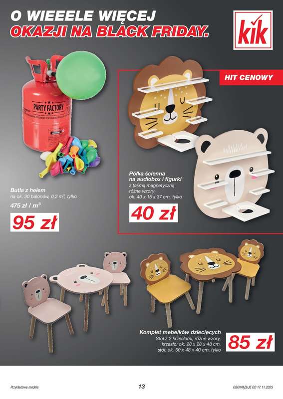 KiK - gazetka promocyjna Gazetka od poniedziałku 17.11 do środy 24.12 - strona 13