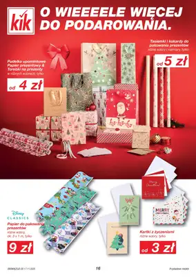 KiK - gazetka promocyjna Gazetka od poniedziałku 17.11 do środy 24.12 - strona 16