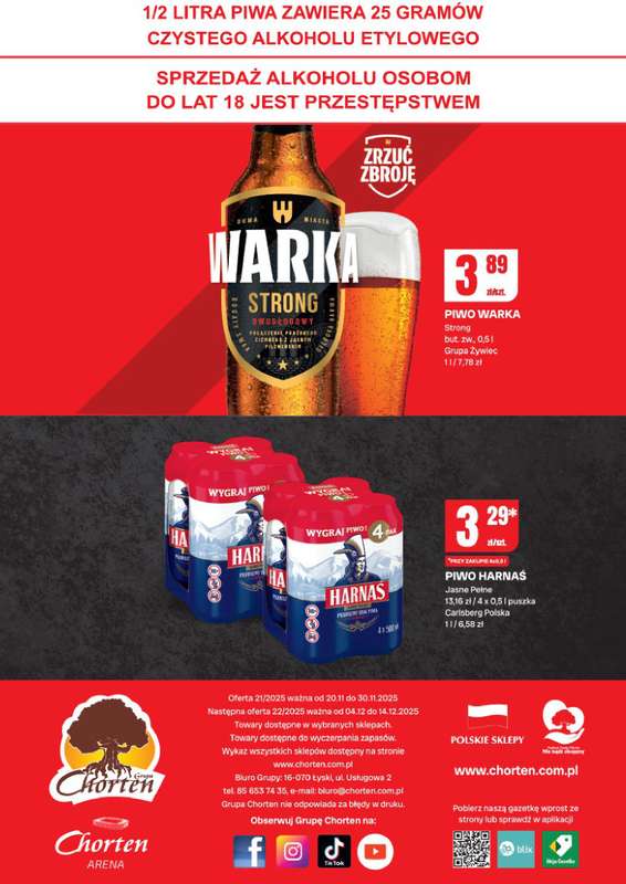 Chorten - gazetka promocyjna Gazetka Dolny Śląsk, Wielkopolska, Zach-pom, Lubuskie Minimarket od czwartku 20.11 do niedzieli 30.11 - strona 4