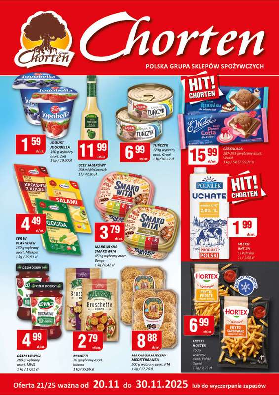 Chorten - gazetka promocyjna Gazetka Mazowsze Minimarket od czwartku 20.11 do niedzieli 30.11