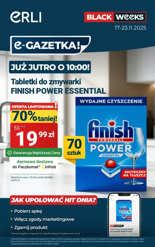 Erli - gazetka promocyjna Black Weeks – HITY CENOWE! od poniedziałku 17.11 do niedzieli 23.11
