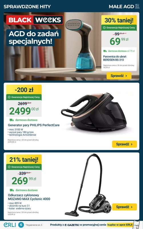 Erli - gazetka promocyjna Black Weeks – HITY CENOWE! od poniedziałku 17.11 do niedzieli 23.11 - strona 6