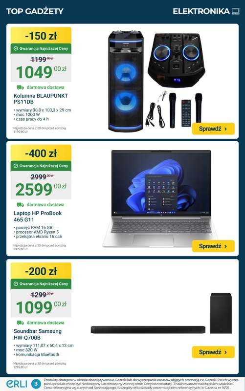 Erli - gazetka promocyjna Black Weeks – HITY CENOWE! od poniedziałku 17.11 do niedzieli 23.11 - strona 3