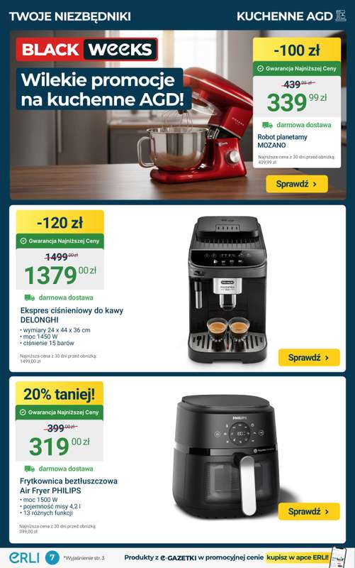 Erli - gazetka promocyjna Black Weeks – HITY CENOWE! od poniedziałku 17.11 do niedzieli 23.11 - strona 7