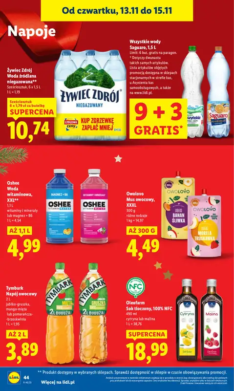Lidl - gazetka promocyjna Oferta od czwartku od czwartku 13.11 do soboty 15.11 - strona 44