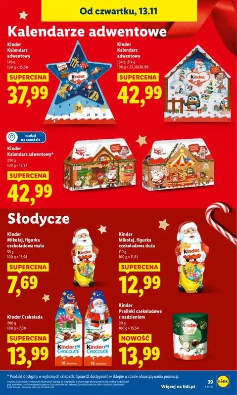 Lidl - gazetka promocyjna Oferta od czwartku od czwartku 13.11 do soboty 15.11 - strona 39