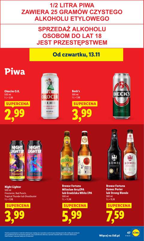 Lidl - gazetka promocyjna Oferta od czwartku od czwartku 13.11 do soboty 15.11 - strona 49