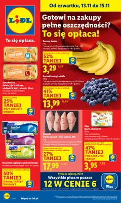 Lidl - gazetka promocyjna Oferta od czwartku od czwartku 13.11 do soboty 15.11