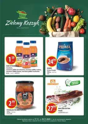 Zielony Koszyk - gazetka promocyjna Gazetka od poniedziałku 17.11 do soboty 29.11