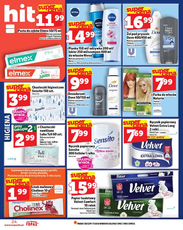 TOPAZ - gazetka promocyjna Gazetka od czwartku 20.11 od czwartku 20.11 do środy 26.11 - strona 24