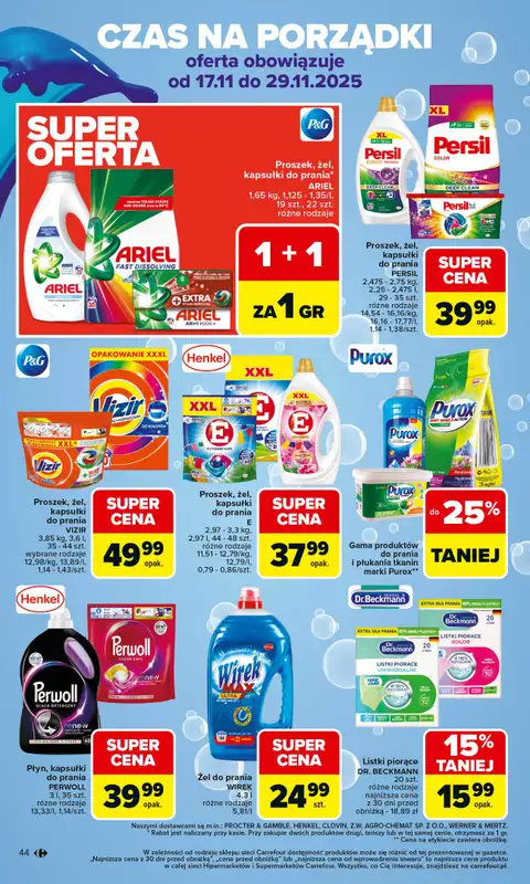 Carrefour - gazetka promocyjna Gazetka Carrefour od poniedziałku od poniedziałku 17.11 do soboty 22.11 - strona 44
