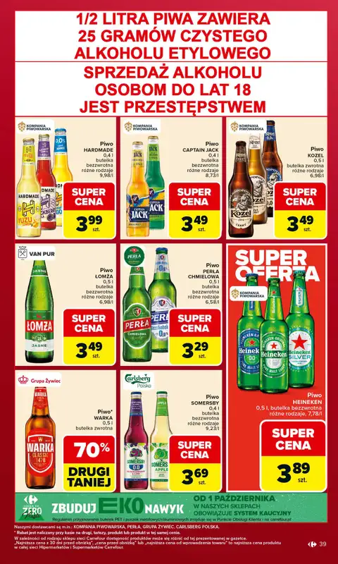 Carrefour - gazetka promocyjna Gazetka Carrefour od poniedziałku od poniedziałku 17.11 do soboty 22.11 - strona 39