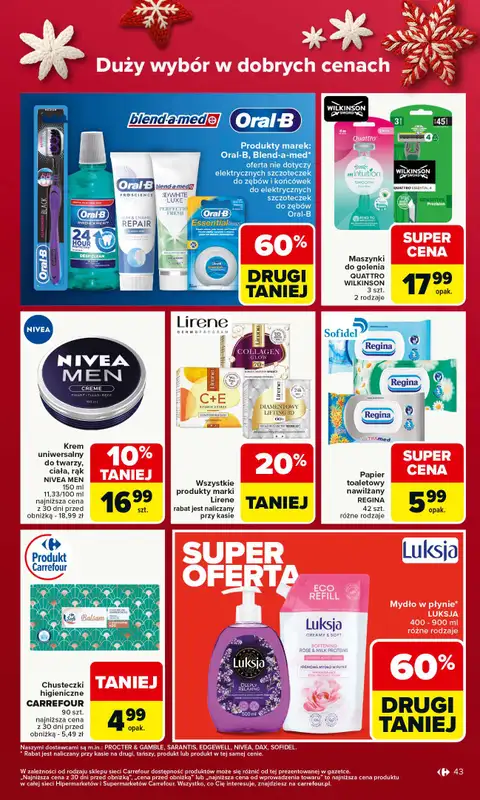 Carrefour - gazetka promocyjna Gazetka Carrefour od poniedziałku od poniedziałku 17.11 do soboty 22.11 - strona 43