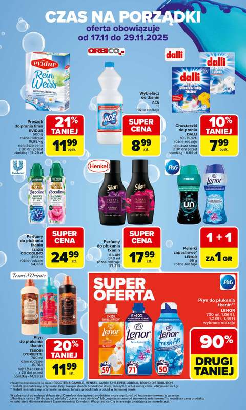 Carrefour - gazetka promocyjna Gazetka Czas na świąteczne porządki od poniedziałku od poniedziałku 17.11 do soboty 29.11 - strona 3